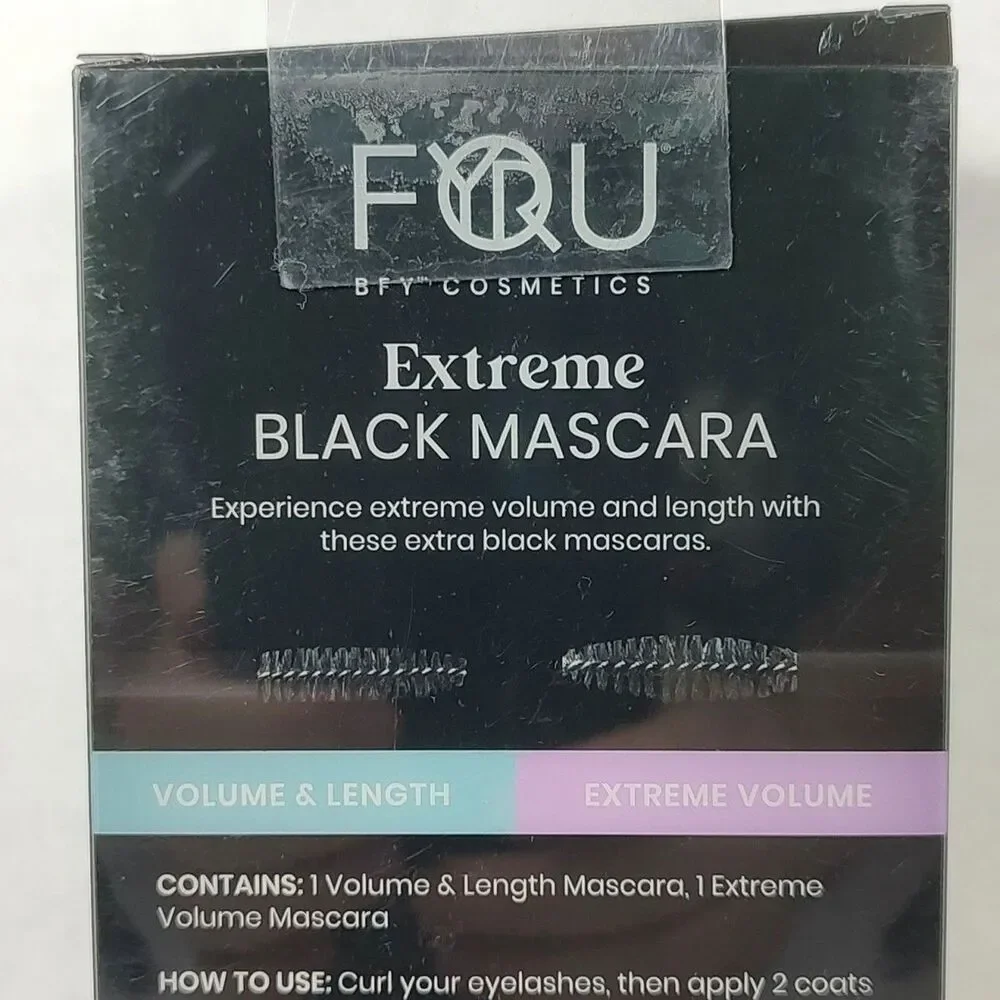 BFY Cosmetics Extreme Black Mascara Volume Length Cruelty & Paraben Free